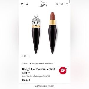 CHRISTIAN LOUBOUTIN ROUGE LOUBOUTIN VELVET MATTE LIPSTICK - BEIGE VERY GIL 015M